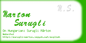 marton surugli business card